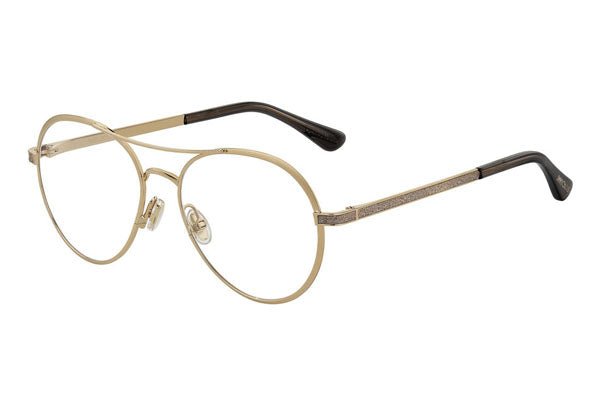Jimmy Choo JC 244 Eyeglasses Gold Grey / Clear Lens Women's