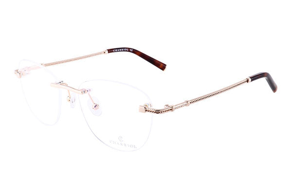 Philippe Charriol PC71024 Eyeglasses Shiny Gold / Clear Lens Men's