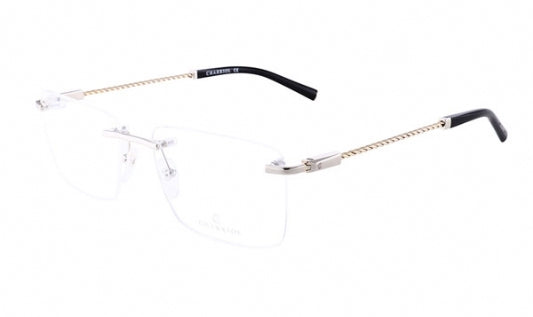 Philippe Charriol PC75063 Eyeglasses Shiny Silver/Gold / Clear Lens Men's