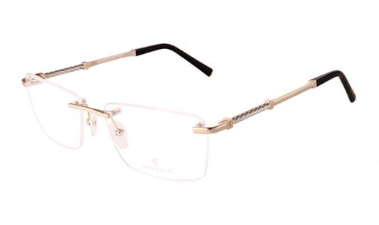 Philippe Charriol PC75066 Eyeglasses Shiny Gold/Silver / Clear Lens Men's