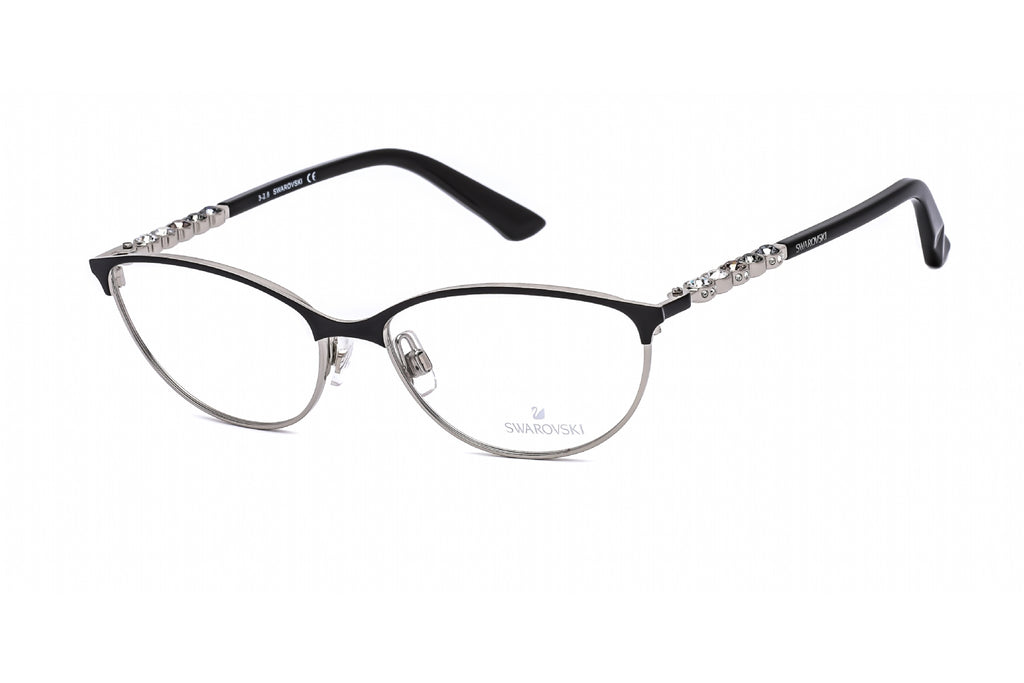 SWAROVSKI SK5139 Eyeglasses Shiny Black / Clear Lens Women's