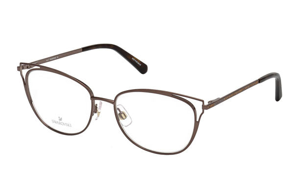 Swarovski SK5260 Eyeglasses Matte Dark Brown / Clear Lens Women's