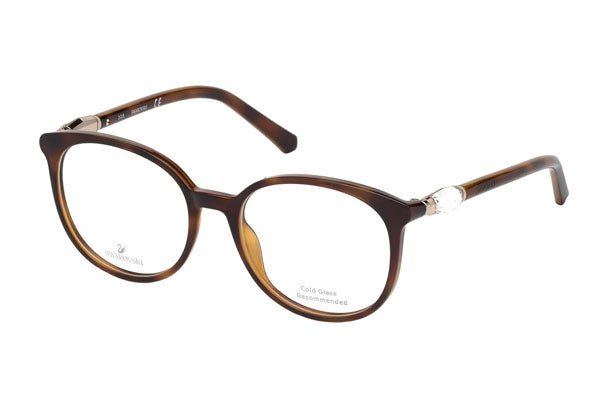 Swarovski SK5310 Eyeglasses Dark Havana / Clear Lens Women's