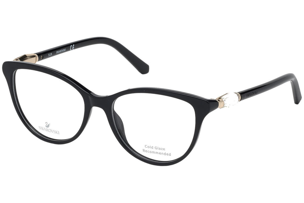 Swarovski SK5311 Eyeglasses Shiny Black / Clear Women's