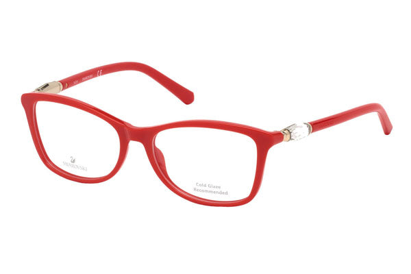 Swarovski SK5336 Eyeglasses Shiny Red / Clear Lens Women's