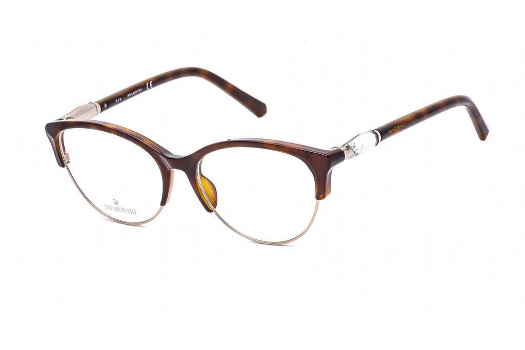 Swarovski SK5338 Eyeglasses Dark Havana / Clear Lens Women's
