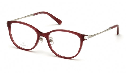 Swarovski SK5354-D Eyeglasses Shiny Bordeaux /Clear demo lens Women's