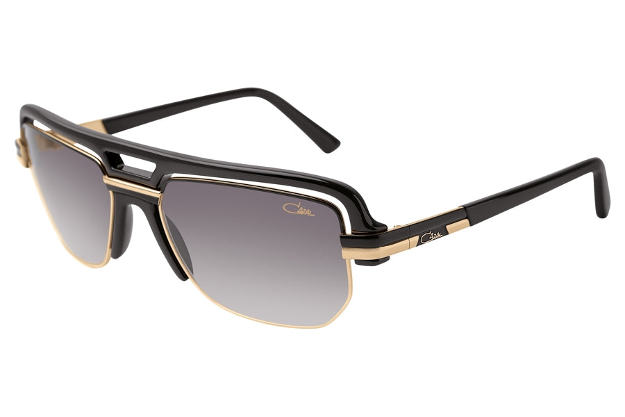 Cazal 9087 Sunglasses Black-Gold / Grey Gradient Women's
