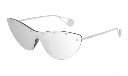 Gucci GG0666S Sunglasses Silver / Mirrored Silver Unisex