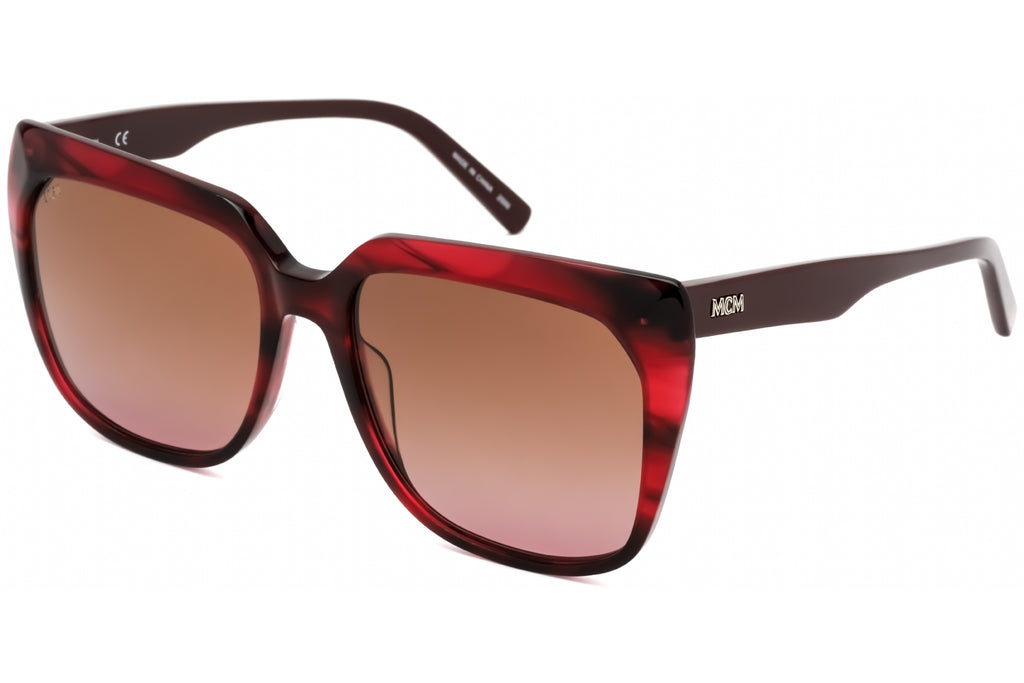 MCM MCM701S Sunglasses Striped Red / Brown Gradient Unisex