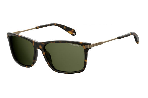 Polaroid Core Pld 2063/F/S Sunglasses Matte Havana (UC) / Green Polarized Men's