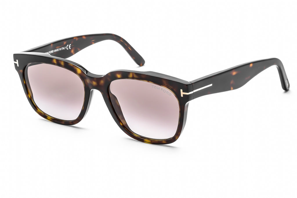 Tom Ford FT0714 Sunglasses Shiny Dark Havana / Brown Gradient Unisex