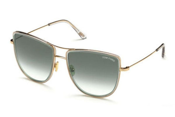 Tom Ford FT0759 Sunglasses Shiny Rose Gold / Gradient Smoke Women's