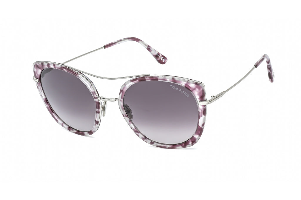 Tom Ford FT0760 Sunglasses Havana/Multicolor / Gradient Bordeaux Women's