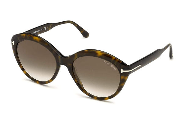 Tom Ford FT0763-F Sunglasses Dark Havana / Gradient Roviex Unisex