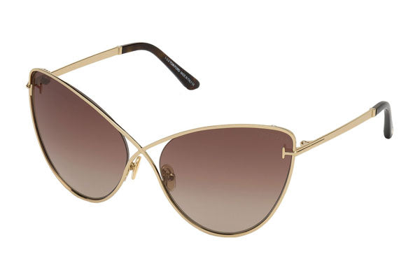 Tom Ford FT0786 Sunglasses Shiny Rose Gold / Gradient Brown Women's
